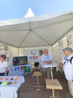 Visite de l'UFA sur le stand de la FFBT du Centre Val de Loire